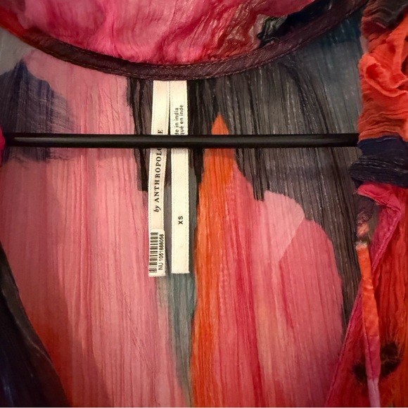 Anthropologie Marias pink abstract maxi dress XS - Picture 5 of 9